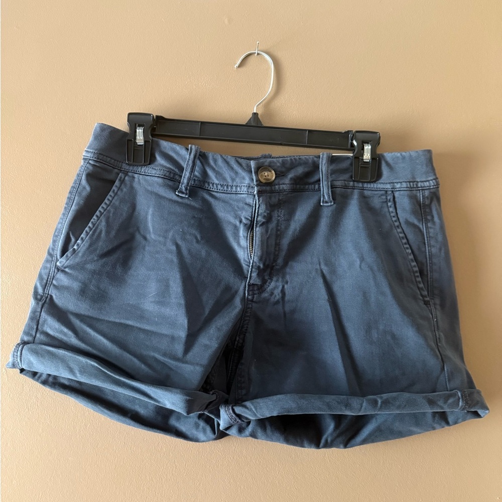 American Eagle Outfitters Blue Bermuda Shorts Relaxed Fit